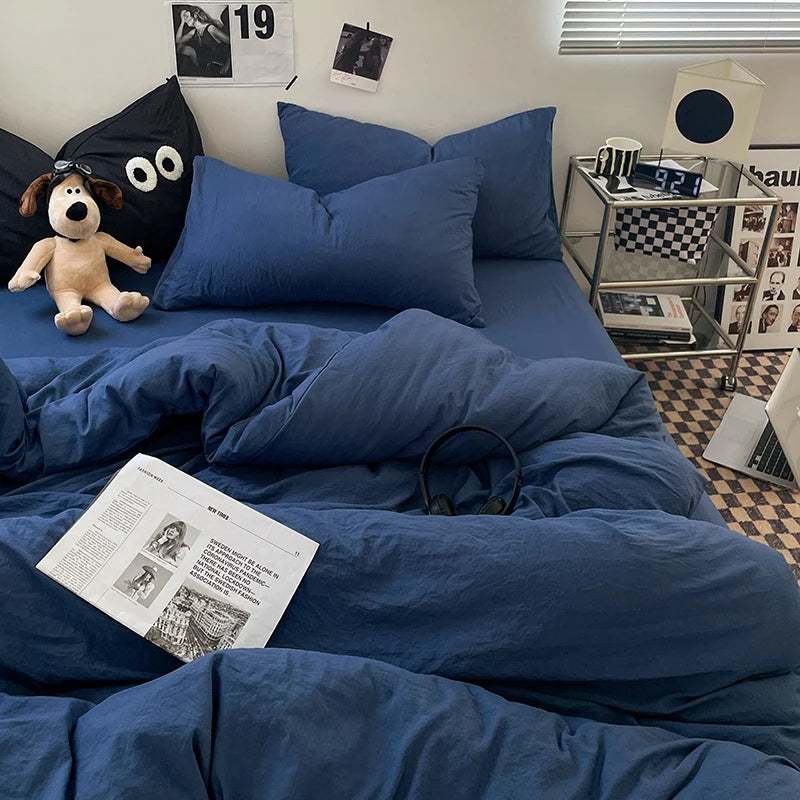 Dark Blue Bedding Set