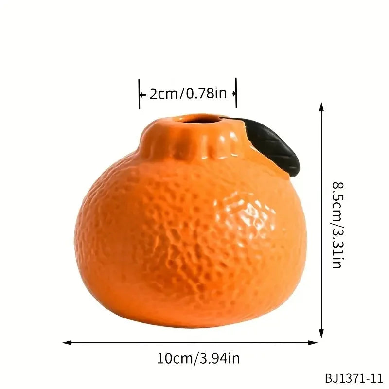 Orange Ceramic Pot