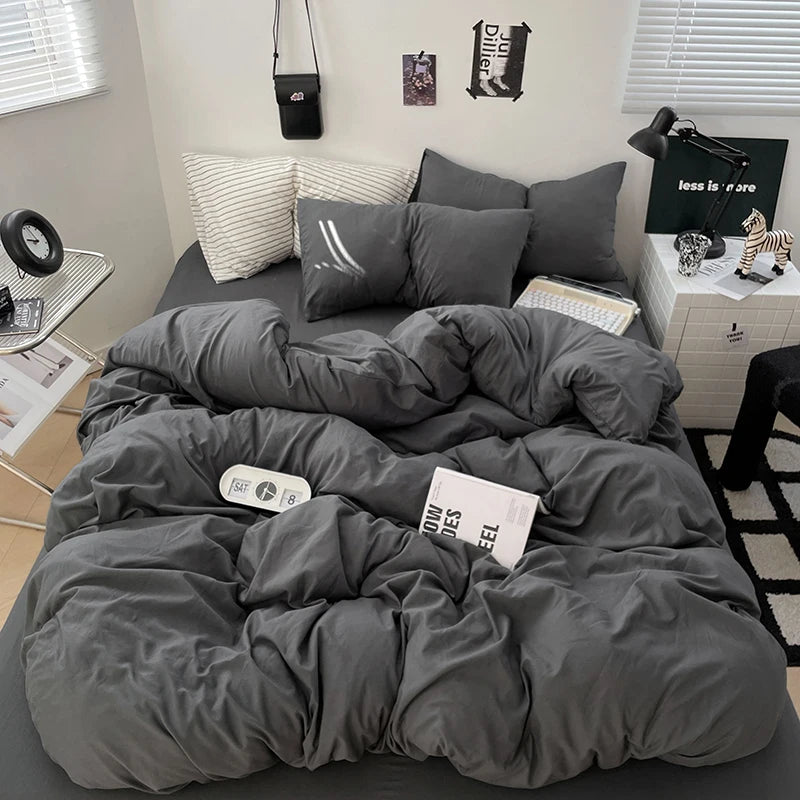 Dark Grey Bedding Set