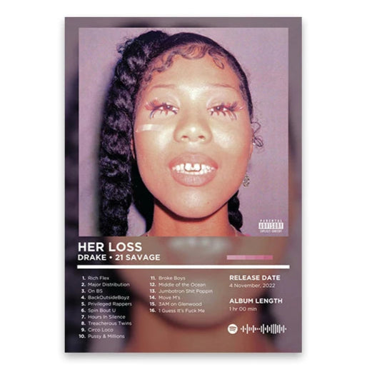Drake & 21 Savage Her Loss Album Poster
