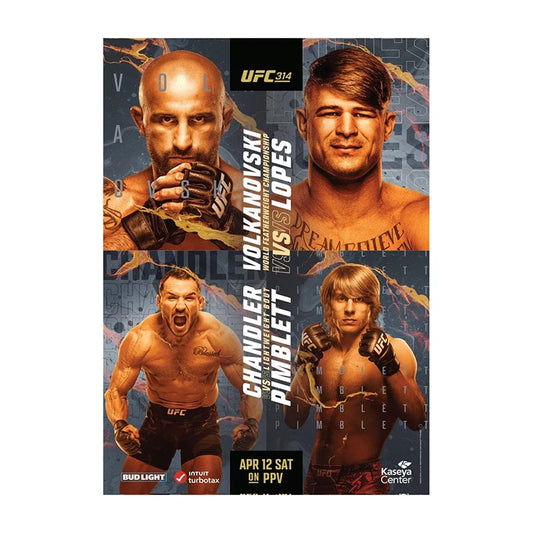 UFC 314: Volkanovski vs. Lopes Event Poster