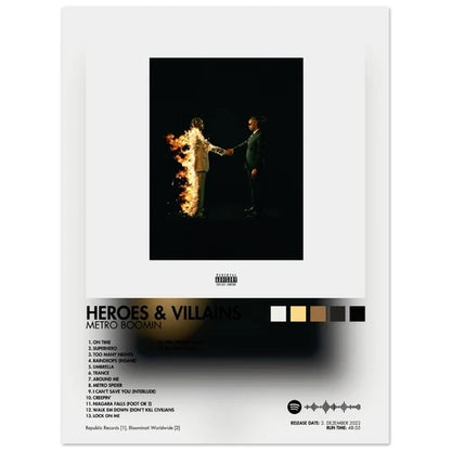 Metro Boomin Heroes & Villains Album Poster